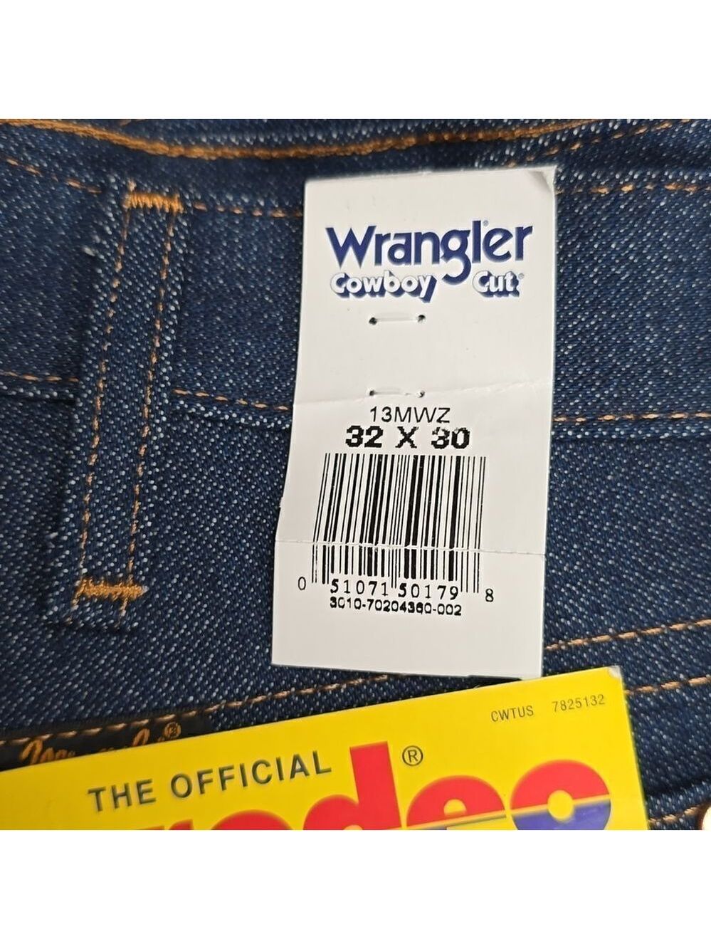 608 NWT Wrangler Cowboy Cut Original Fit Jean Size 32×30 - Picture 7 of 8